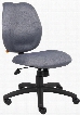 B1016-GY Task Chair with Mid-back Styling Height Adjustment Adjustable Tilt Tension Upright Locking Position and Hooded Double Wheel Casters in