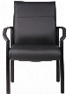 B689 36" Mid Back Guest Chair with Passive Ergonomic Seating Lumbar Support and Upholstered in Black