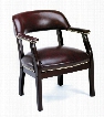 B9540-BY 30" Traditional Captain's Chair with Sturdy Hardwood Frame No-Sag Spring Seat and Nail Head Trim in Burgundy