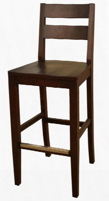 Tyler Series 130813sr.1 30" Traditional Bar Stool With Mortise And Tenon Construtcion And Floor Glides Finished In Sirera (set Of 2