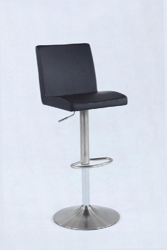 0162-as-blk Pneumatic Swivel Low Back Stool In