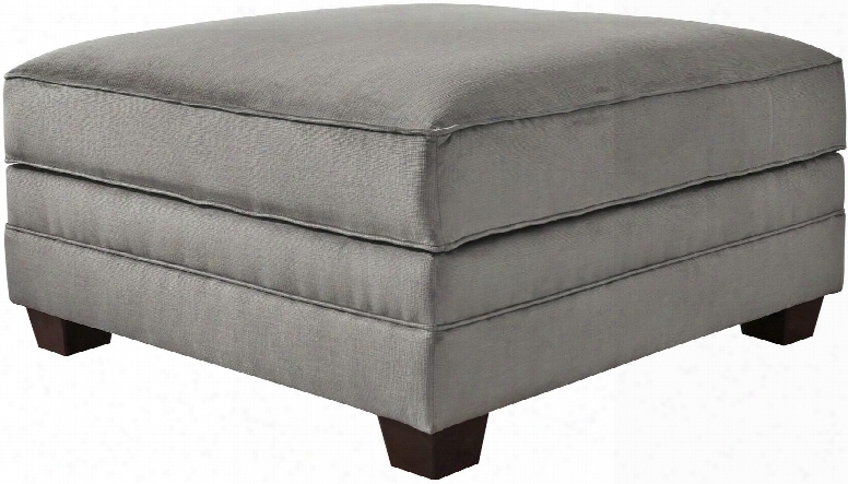 Bicknell Collection 8620411 41" Storage Ottoman With Tray Top Tapered Legs Piped Stitching And Fwbric Upholstery In Charcoal