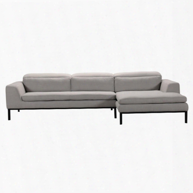 Divani Casa Clayton Collection V Gvitb31240-tpe 116" 2-piece Fabric Sectional Sofa With Left Arm Facing Sofa And Right Arm Facing Chaise In