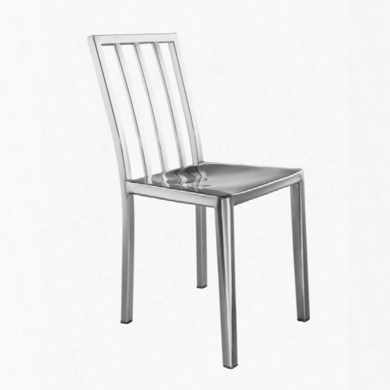Fmi10284-silver Eve Steel Dining Side Chair