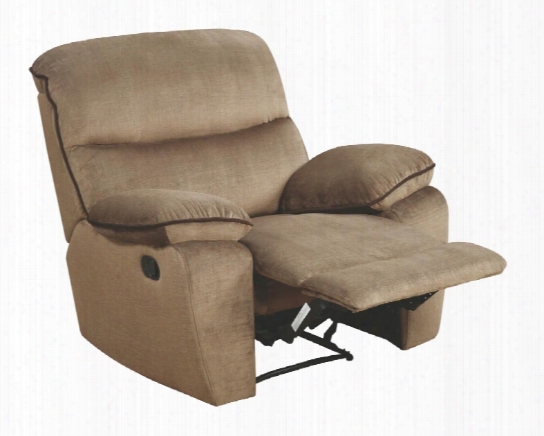 G520 Collection G526-rc 42" Rocker Recliner With Split Back Cushion Pillow Top Arms And Mi Cro Suede Pholstery In Coffee