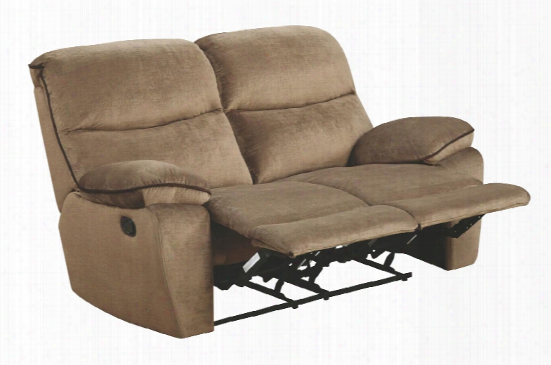 G520 Collection G526-rl 64" Reclining Loveseat W Ith Pillow Head Arms Pub Back Style And Micro Suede Upholstery In Coffee