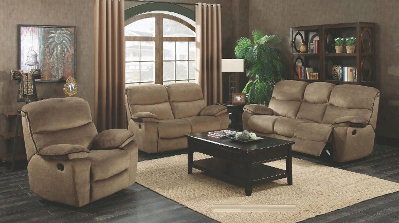 G520 Collection G526rset 3 Pc Living Room Set With Reclining Sofa + Loveseat + Recliner In Coffee