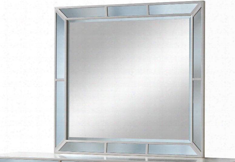 Galera Collection G8100-m 38" X 43" Mirror With Low Distortion Glass And Mirror Accents In