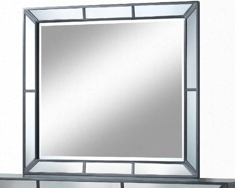 Galera Collection G8150-m 38" X 43" Mirror With Low Distortion Glass  And Mirror Accents In