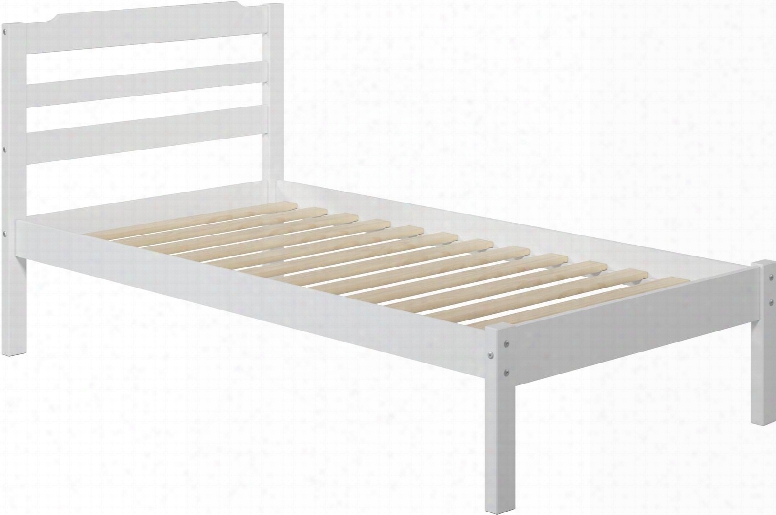 Hayden 1.0 Collection A106 78" Twin Size Bed With Solid Pine Wood Construction And Modern Headboard Design In