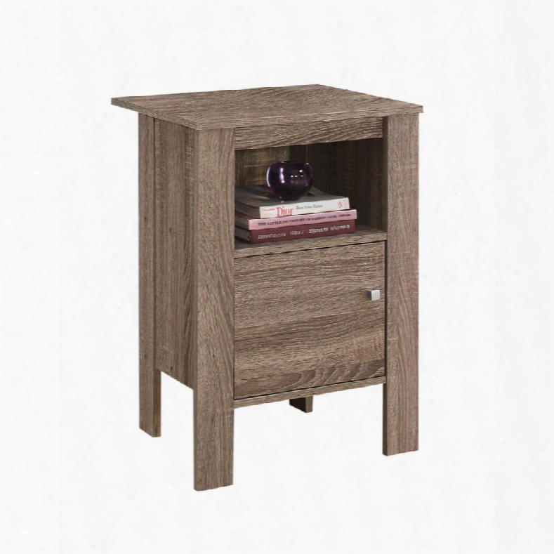 I 2136 17" Night Stand With One Open Shelf And One Door In Dark