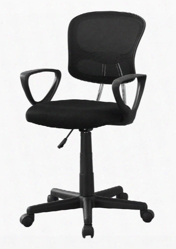 I 7260 33" - 38" Office Chair With Mesh Fabric Ergonomic Curved Backrest And Adjustable Height In