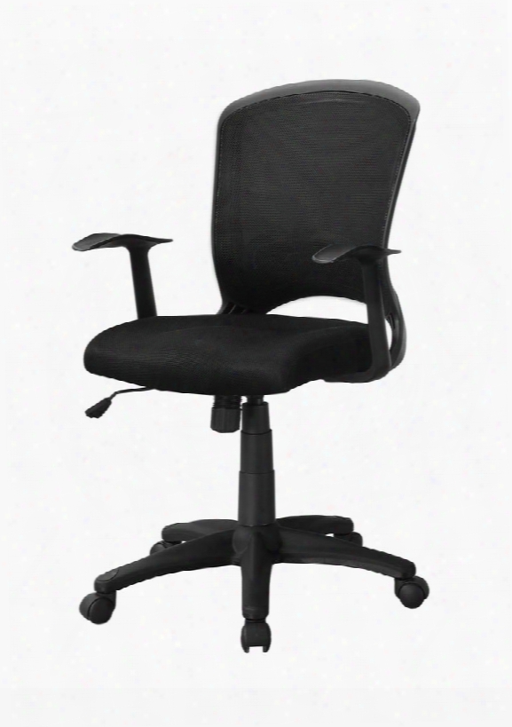 I 7265 40" Office Chair With Mesh Mid-back Adjustable Height And Grooved Armrest In