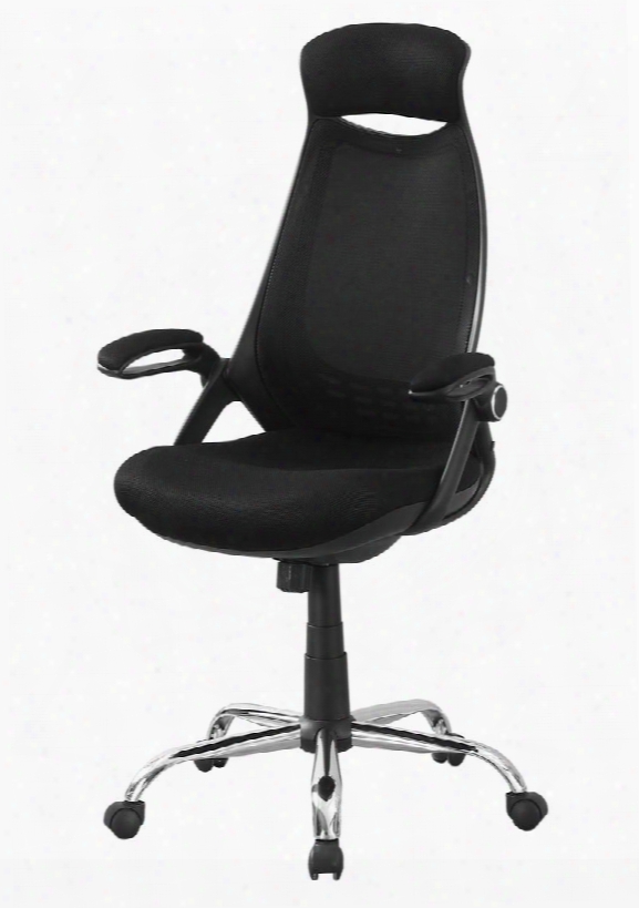 I 7268 50" Office Chair With Mesh Fabric Added Armrest And Ergonomic Curved High Back In