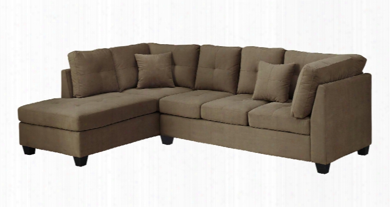 I 8375lb 107" Sectional With Left Arm Facing Chaise And Right Arm Facing Sofa In Light Brown