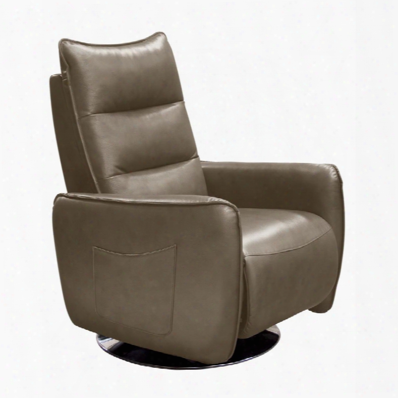 Keaton Keatonrchta Push-back Reclining Accent Chair With Media Storage On Both Sides Of Chair L&p Mechanism And Waterfall Back Design In Taupe Air