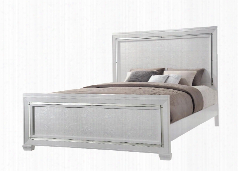 Lima-bed-kg Lima King Bed In Textured White