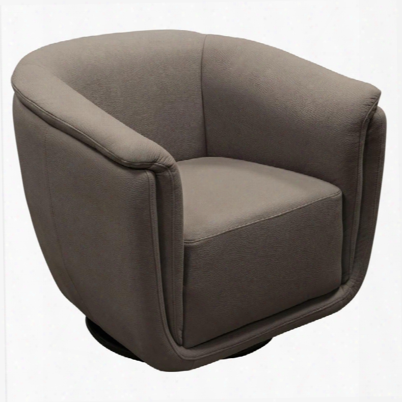 Loganchgr Logan Swivel Accent Chair With Contoured Seat Design 360 Degree Swivel And Soft-touch Fabric Cover In Grey