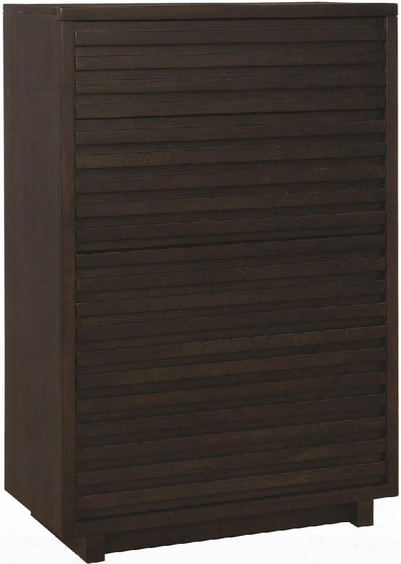 Matheson Collection 204555 34" Chest With 5 Drawers Black Felt Lined Top Drawers Finger Tip Drawer Pulls Solid Poplar And Birrch Veneers Construction In