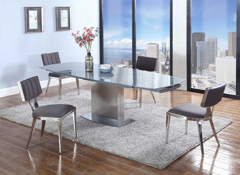 Mavis Collection Mavis-5pc Dining Roon Set With Dining Table + 4 Side Chairs In