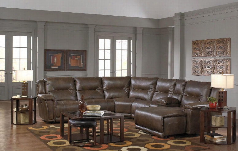 Montgomery Collection 1756-4-8-4-9-3-1123-19/1223-19 142" 6-piece Sectional With Left Arm Facing Recliner 2x Armless  Chairs Corner Wedge Console Aand Right