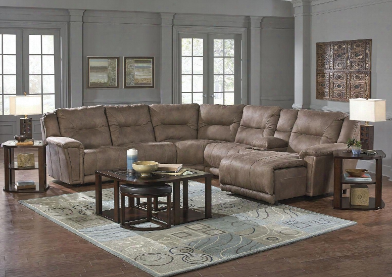 Montgomery Collection 1756-4-8-4-9-3-1159-38/1259-38 142" 6-piece Sectional With Left Arm Facing Recliner 2x Armless Chairs Corner Wedge Console An D Right