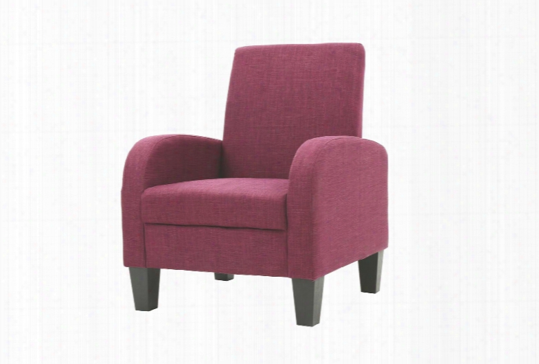 Newbury Collection G272-c 28" Occasional Club Chair With Padded Arms Tapered Legs And Twill Fabric Upholstery In Berry