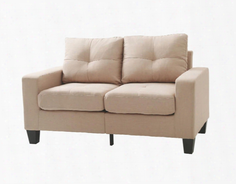 Newbury Collection G469a-l 58" Modular Loveseat With Tapered Legs Dacron Wrapped Foam Pocketed Coil Spring Seat Cushions Track Arms And Twill Fabric