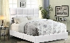 Biscuit BISCUITWHQU Queen Bed Complete "Bed in a Box" with 50 Inch Tufted Headboard and Low Profile Bed in White