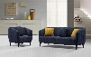 DeLuca DELUCASCBU Midnight Blue Fabric Sofa & Chair 2PC