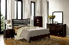 Janine Collection CM7868EKBEDSET 5 PC Bedroom Set with Eastern King Size Panel Bed + Dresser + Mirror + Chest + Nightstand in Espresso