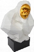 TOV-C6611 Pondering Ape Sculpture - White and