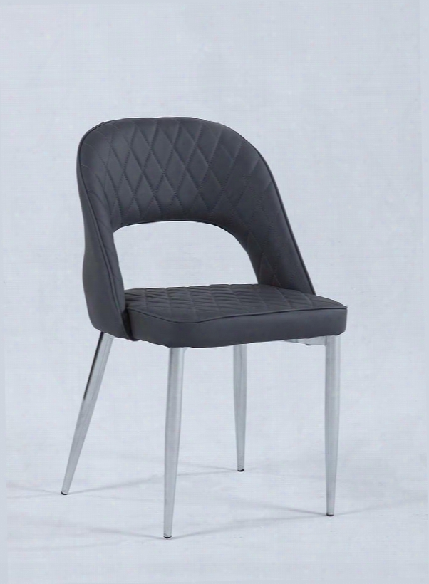 Samantha-sc-gry Samantha Stationary Open Back Chair In