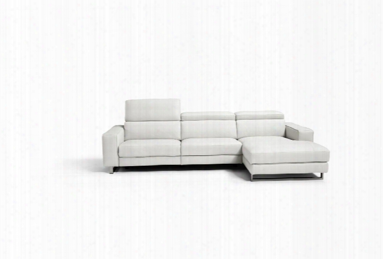 Sr1403lswht Augusto Sectional 100% Made In Italy Chaise On Right When Facing White Top Grain Italian Leather 1066 L09s 1 Electric Recliner In The 2 Seater