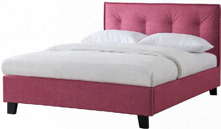 Ssu-cl1950t-p 82" Euro Twin Platform Bed With Polyester Fabric Upholstery Tufted Detailing And Tapered Legs In Faded