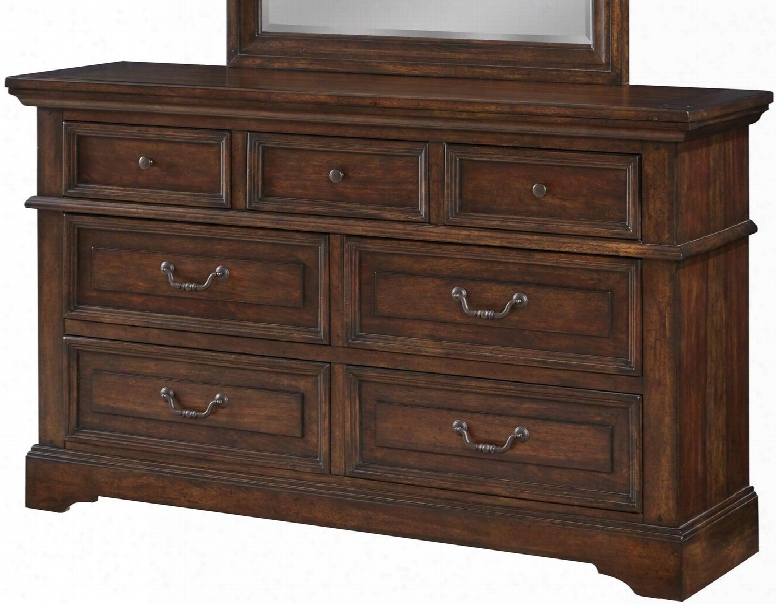 Stonebrook Collection 7800-270 64" 7-drawer Dresser Withc Enter Mounted Woood On Wood Glides Dust Proofing On Bottom Drawers And Molding Details In