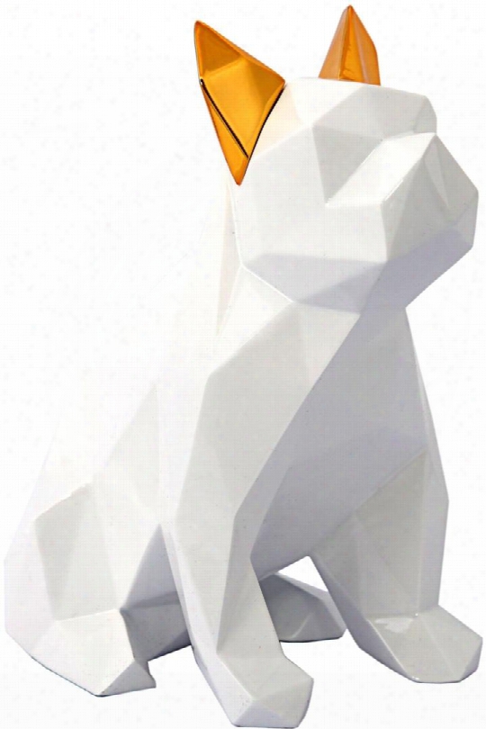 Tov-c6616 Mans Best Friend Sculpture - White And