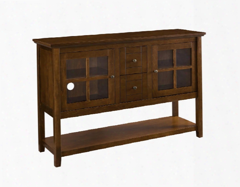 W52c4ctw T52" Wood Console Table Buffet Tv Stand In