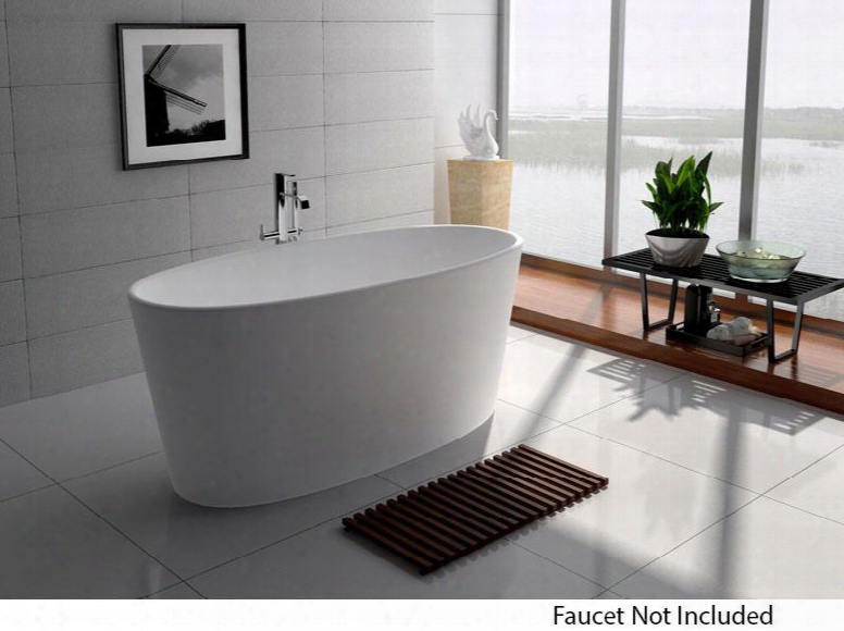 Wj8602-w 62" Bath Tub With Build In Overflow Drainer And 84 Gallon Capacity In Matte