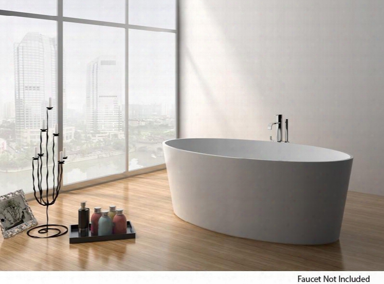 Wj867-w 63" Bath Tub With Build In Overflow D Rainer And 82 Gallon Capacity In Matte