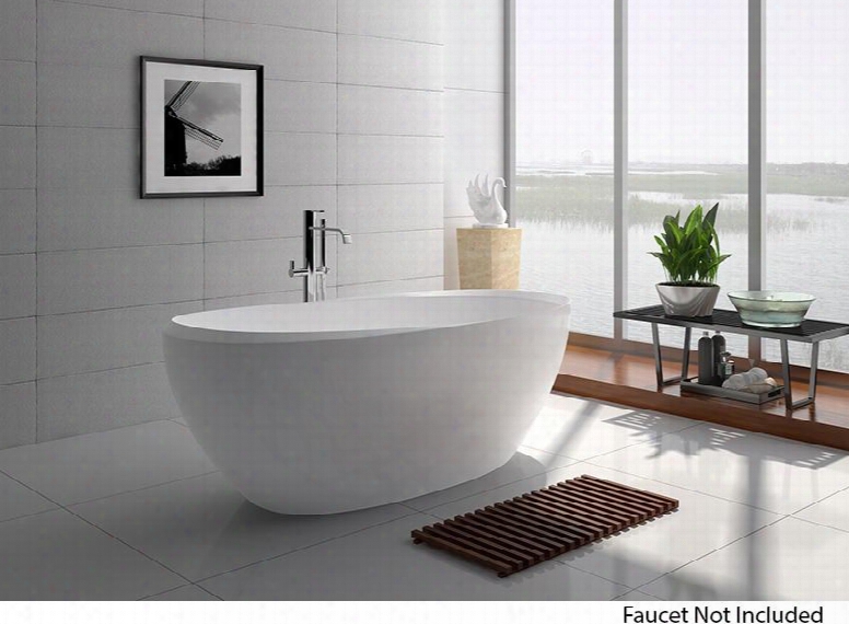 Wj8639-w 65" Bath Tub With Build In Overflow Drainer And 74 Gallon Capacity In Matte