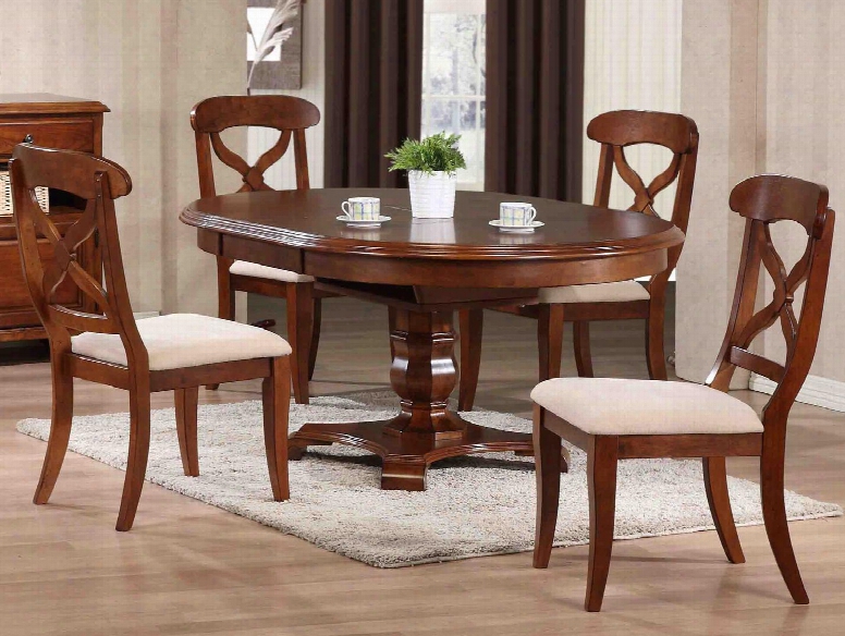 Andrews Collection Dlu-adw4866-c12-ct5pc 5 Pc Dining Room Set With Dining Table + 4 Side