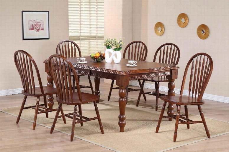 Andrews Collection Dlu-slt4272-820-ct9pc 9 Piece Extension Dining Set With Arrowback