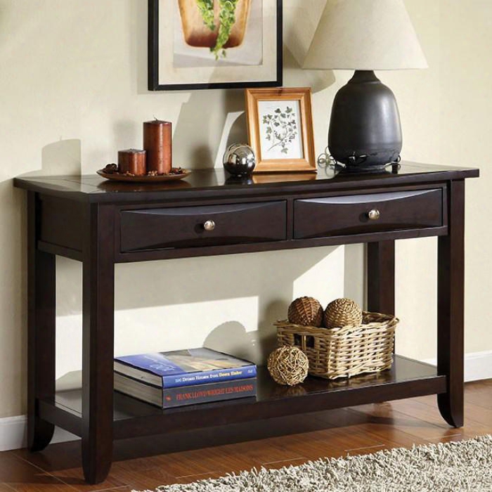 Baldwin Collecton Cm4265dk-s 48" Sofa Table With 2 Drawers Open Bottom Shelf And Tapered Legs In