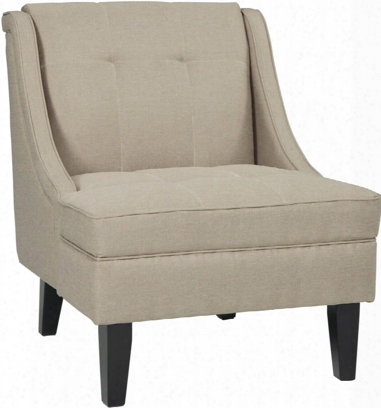 Calicho Collection 9 120360 28" Accent Chair With Wide Sloped Arms Tufted Seating In Cream-colored Woven