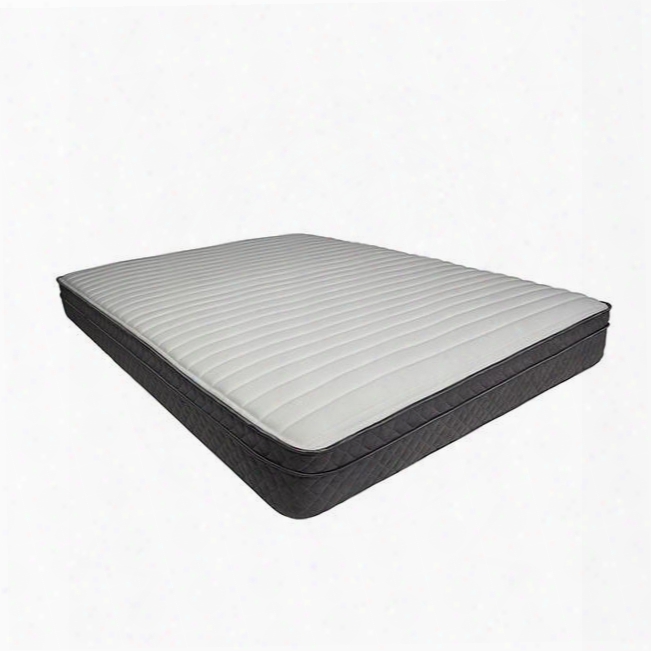 Campanule Dm225t-m 8" Euro Top Mattress - Twin With Quilting: 1 1/4" Quilted White Damask With Grey Quilted Border Safety: 16 Cfr Part 1633 Flammability