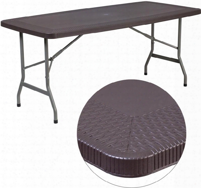 Dad-ycz-172-gg 32.5'w X 67.5'l Brown Rattan Plastic Folding