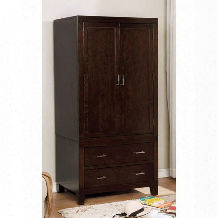 Enrico Cm7088ar-set Armoire With Transitional Style Double Drawer Fronts Solid Wood Wood Veneer In