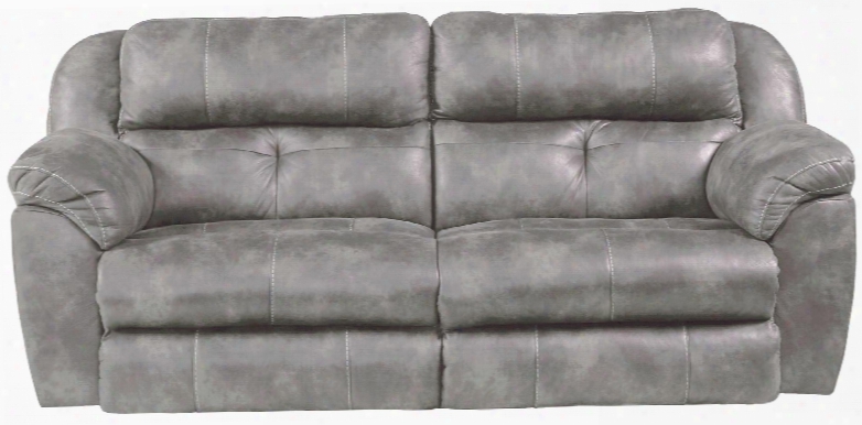 Ferrington Collection 761891 1300-28 90" Power Lay Flat Reclining Sofa With Power Headrest With Lumbar Padded Polyester Fabric And Decorative Luggage