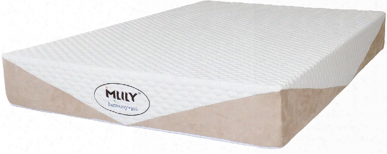 Harmony Collectipn Harmony10k King Size 10" Mattress With 2" Gelcore Gel-infused Memory Foam Spandex Knit Cover Premium Suede Trim And Removable Cover In